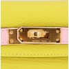 Hermès Kelly Sellier Mini II Special Order HSS Jaune Citron / Rose Sakura Chevre RGHW