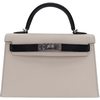 Hermès Kelly Sellier Mini II Special Order HSS Nata / Black Chevre PHW
