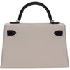 Hermès Kelly Sellier Mini II Special Order HSS Nata / Black Chevre PHW