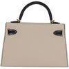 Hermès Kelly Sellier Mini II Special Order HSS Nata / Black Epsom GHW