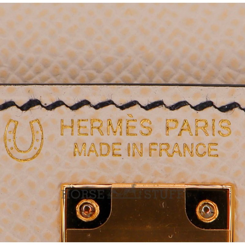 Hermès Kelly Sellier Mini II Special Order HSS Nata / Black Epsom GHW