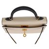 Hermès Kelly Sellier Mini II Special Order HSS Nata / Black Epsom GHW