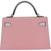 Hermès Kelly Sellier Mini II Special Order HSS Rose Sakura / Blue Brume Epsom Permabrass HW