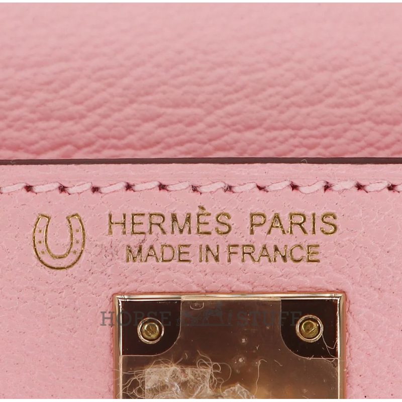 Hermès Kelly Sellier Mini II Special Order HSS Rose Sakura / Blue Brume Epsom Permabrass HW