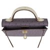 Hermès Kelly Sellier Mini II Special Order HSS Gris Asphalt / Beton Ostrich Permabrass HW