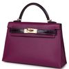 Hermès Kelly Sellier Mini II Touch Anemone Madame / Amethyst Lisse Crocodile Alligator GHW