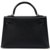 Hermès Kelly Sellier Mini II Touch Black Madame / Black Lisse Crocodile Alligator GHW