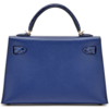 Hermès Kelly Sellier Mini II Touch Blue Sapphire Madame / Blue Sapphire Lisse Crocodile Alligator Permabrass