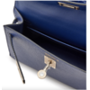 Hermès Kelly Sellier Mini II Touch Blue Sapphire Madame / Blue Sapphire Lisse Crocodile Alligator Permabrass