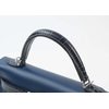 Hermès Kelly Sellier Mini II Touch Blue Sapphire Madame / Shiny Crocodile Alligator PHW