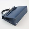 Hermès Kelly Sellier Mini II Touch Blue Sapphire Madame / Shiny Crocodile Alligator PHW