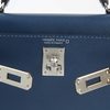 Hermès Kelly Sellier Mini II Touch Blue Sapphire Madame / Shiny Crocodile Alligator PHW