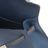 Hermès Kelly Sellier Mini II Touch Blue Sapphire Madame / Shiny Crocodile Alligator PHW