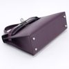 Hermès Kelly Sellier Mini II Touch Cassis Madame / Shiny Crocodile Alligator PHW