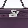 Hermès Kelly Sellier Mini II Touch Cassis Madame / Shiny Crocodile Alligator PHW