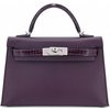 Hermès Kelly Sellier Mini II Touch Cassis Madame / Shiny Crocodile Alligator PHW