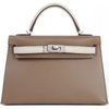 Hermès Kelly Sellier Mini II Touch Etoupe Madame / Beton Matte Crocodile Alligator PHW