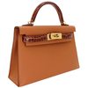 Hermès Kelly Sellier Mini II Touch Gold Madame / Miel Shiny Crocodile Alligator GHW