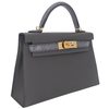 Hermès Kelly Sellier Mini II Touch Graphite Madame / Ardoise Shiny Niloticus Lizard GHW