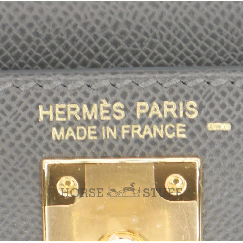 Hermès Kelly Sellier Mini II Touch Graphite Madame / Ardoise Shiny Niloticus Lizard GHW