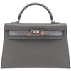 Hermès Kelly Sellier Mini II Touch Graphite Madame / Ardoise Shiny Niloticus Lizard PHW