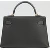 Hermès Kelly Sellier Mini II Touch Graphite Madame / Shiny Niloticus Lizard GHW