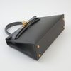 Hermès Kelly Sellier Mini II Touch Graphite Madame / Shiny Niloticus Lizard GHW