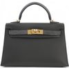 Hermès Kelly Sellier Mini II Touch Graphite Madame / Shiny Niloticus Lizard GHW