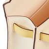 Hermès Kelly Sellier Mini II Limited Edition Tricolor Nata / Jaune Poussin / Sesame Epsom PHW