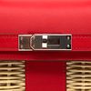 Hermès Kelly Limited Edition Picnic Mini Rouge de Coeur Swift and Osier PHW