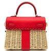 Hermès Kelly Limited Edition Picnic Mini Rouge de Coeur Swift and Osier PHW