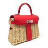 Hermès Kelly Limited Edition Picnic Mini Rouge de Coeur Swift and Osier PHW