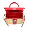 Hermès Kelly Limited Edition Picnic Mini Rouge de Coeur Swift and Osier PHW