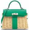 Hermes Kelly Limited Edition Picnic Mini Vert Verone Swift and Osier PHW