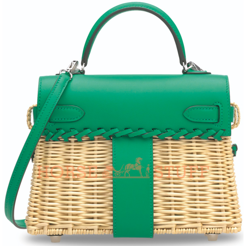 Hermes Kelly Limited Edition Picnic Mini Vert Verone Swift and Osier PHW