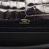 Hermès Kelly Pochette Clutch Black Lisse Crocodile Alligator GHW