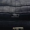 Hermès Kelly Pochette Clutch Blue Indigo Matte Crocodile Alligator PHW