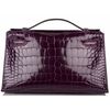 Hermès Kelly Pochette Clutch Cassis Lisse Crocodile Alligator GHW