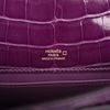 Hermès Kelly Pochette Clutch Cassis Lisse Crocodile Alligator GHW