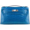 Hermès Kelly Pochette Clutch Mykonos Lisse Crocodile Alligator PHW