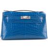 Hermès Kelly Pochette Clutch Mykonos Lisse Crocodile Alligator PHW