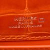 Hermès Kelly Pochette Clutch Orange Lisse Crocodile Alligator PHW