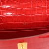 Hermès Kelly Pochette Clutch Rouge de Coeur Shiny Crocodile Alligator GHW