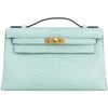 Hermès Kelly Pochette Clutch Vert d'Eau Matte Crocodile Alligator GHW