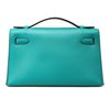 Hermès Kelly Pochette Clutch Blue Paon Swift GHW