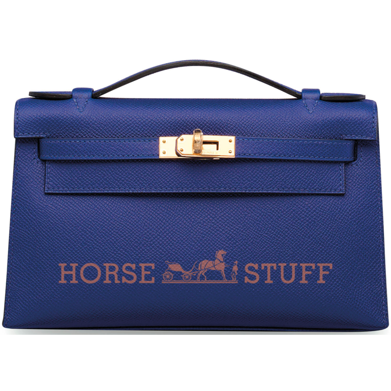 Hermès Kelly Pochette Clutch Blue Electrique Epsom GHW