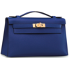 Hermès Kelly Pochette Clutch Blue Electrique Epsom GHW