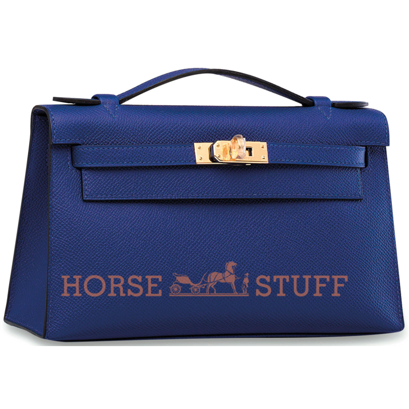 Hermès Kelly Pochette Clutch Blue Electrique Epsom GHW