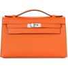 Hermès Kelly Pochette Clutch Feu Epsom PHW