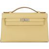 Hermès Kelly Pochette Clutch Jaune Poussin Epsom PHW